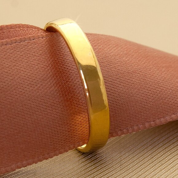 Classic Gold Plated 925 Sterling Silver Comfort Fit Band Ring, Size 9
